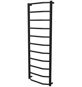 Чорна рушникосушка Luxe 11 RAL9005 драбинка 1150x432, black