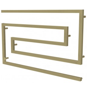 Сушарка для рушників Phyton 9 золото змійка 670x1100, gold