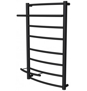 Рушникосушка Safo 8 чорна RAL9005 драбинка 700x432, black
