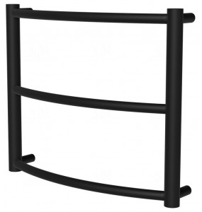 Чорна рушникосушка Classic 3 RAL9005 драбинка 400x482, black