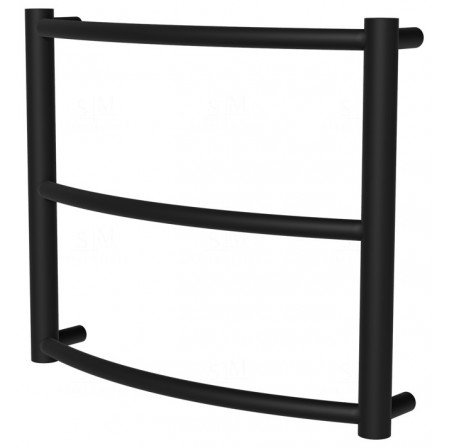 Чорна рушникосушка Classic 3 RAL9005 драбинка 400x482, black