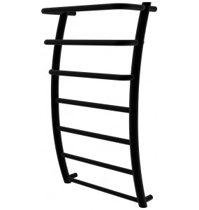 Чорна рушникосушка Breeze 7 RAL9005 драбинка 750x432, black