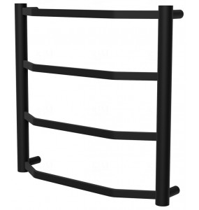Сушарка для рушників Luxe 4 чорна RAL9005 драбинка 450x482, black