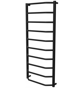 Чорна сушарка для рушників Standart 10 RAL9005 драбинка 1050x482, black