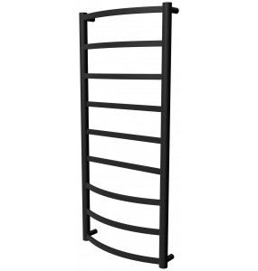 Чорна рушникосушка Elite 9 RAL9005 драбинка 950x432, black