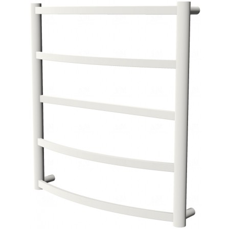 Біла рушникосушка Elite 5 RAL9016 драбинка 550x532, white