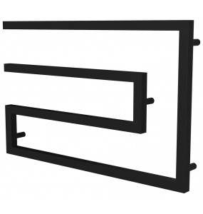 Рушникосушка Phyton 7 чорна RAL9005 змійка 510x800, black