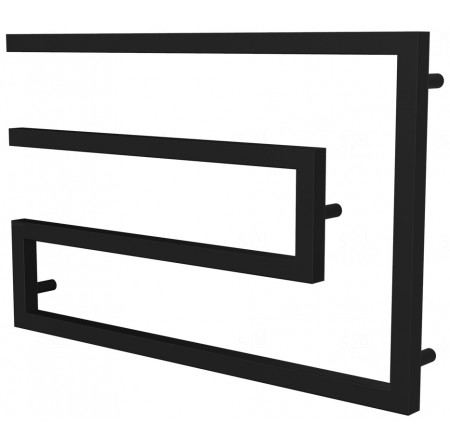 Рушникосушка Phyton 7 чорна RAL9005 змійка 510x800, black