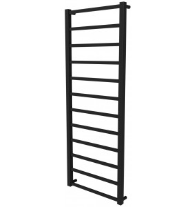 Сушарка для рушників Quatro 12 чорна RAL9005 драбинка 1250x480, black