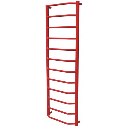 Червона рушникосушка Standart 12 RAL3020 драбинка 1250x432, red