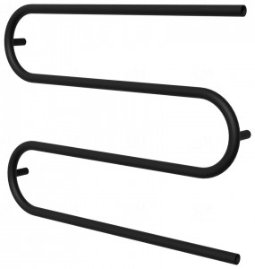 Чорна рушникосушка Змійка 3 RAL9005 575x750, black