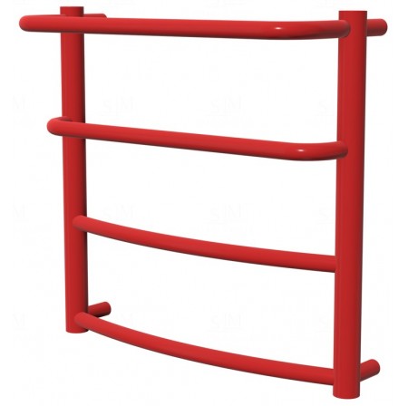 Червона рушникосушка Grosse 4 RAL3020 драбинка 450x482, red
