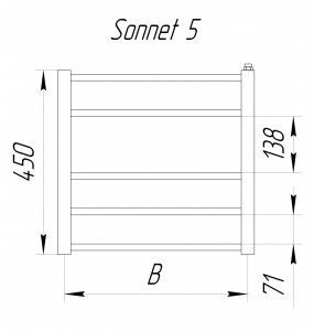 Рушникосушка Sonnet 5 450x430