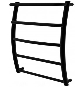 Чорна рушникосушилка Breeze 5 RAL9005 драбинка 550x482, black