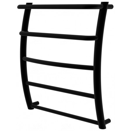 Чорна рушникосушилка Breeze 5 RAL9005 драбинка 550x482, black