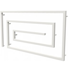 Біла рушникосушка Cyclone 10 RAL9016 змійка 670x1300, white
