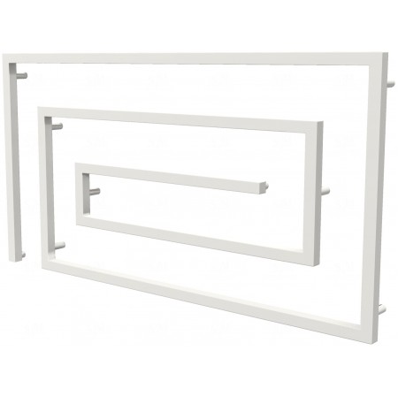 Біла рушникосушка Cyclone 10 RAL9016 змійка 670x1300, white