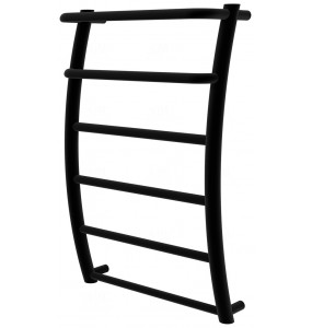 Чорна сушарка для рушників Breeze 6 RAL9005 драбинка 650x432, black