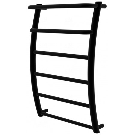 Чорна сушарка для рушників Breeze 6 RAL9005 драбинка 650x432, black