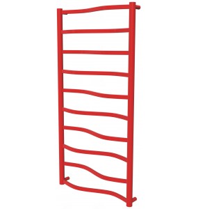 Червона рушникосушилка Lagoon 10 RAL3020 драбинка 1050x532, red