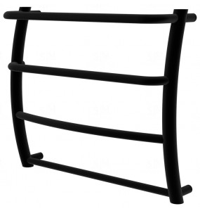 Рушникосушка Breeze 4 чорна RAL9005 драбинка 450x532, black