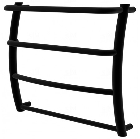 Рушникосушка Breeze 4 чорна RAL9005 драбинка 450x532, black
