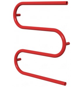 Сушарка для рушників Змійка 3 червона RAL3020 змійка 575x500, red