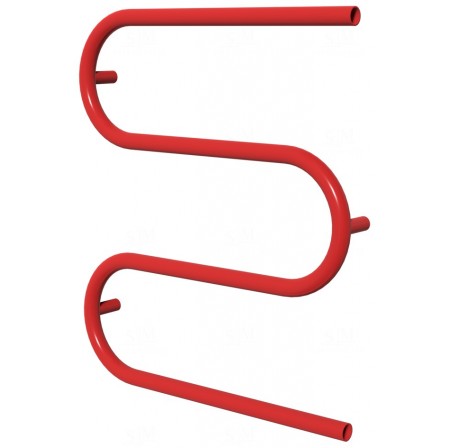 Сушарка для рушників Змійка 3 червона RAL3020 змійка 575x500, red