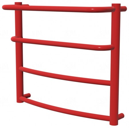 Червона сушарка для рушників Grosse 4 RAL3020 драбинка 450x532, red