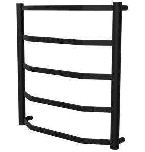 Чорна рушникосушка Luxe 5 RAL9005 драбинка 550x532, black
