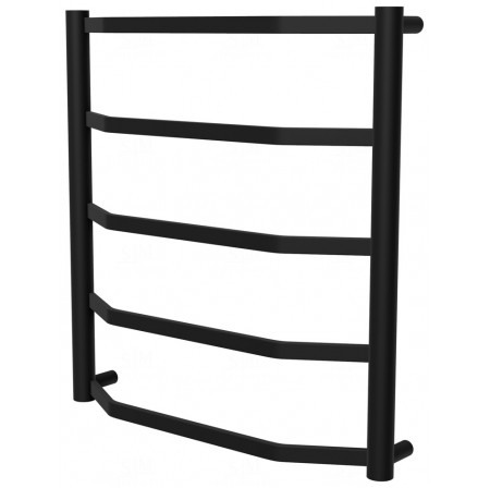 Чорна рушникосушка Luxe 5 RAL9005 драбинка 550x532, black