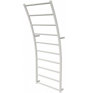 Біла рушникосушка Wave 10 RAL9016 драбинка 1040x425, white