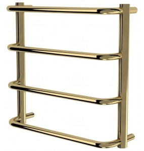 Золота рушникосушка Modern 4 драбинка 450x482, gold