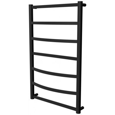 Чорна рушникосушилка Elite 7 RAL9005 драбинка 750x482, black