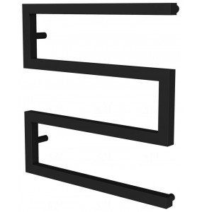 Сушарка для рушників Ultra 3 чорна RAL9005 змійка 530x500, black