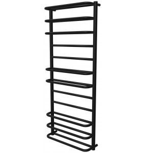 Чорна рушникосушка Comfort 12 RAL9005 драбинка 1250x532, black