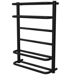 Чорна сушарка для рушників Comfort 6 RAL9005 драбинка 650x482, black
