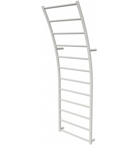 Біла рушникосушка Wave 12 RAL9016 драбинка 1240x425, white