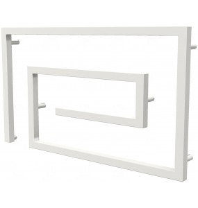 Біла рушникосушка Cyclone 8 RAL9016 змійка 510x900, white