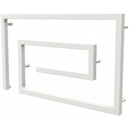 Біла рушникосушка Cyclone 8 RAL9016 змійка 510x900, white