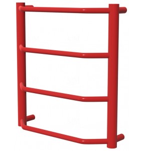 Червона рушникосушка Standart 4 RAL3020 драбинка 450x432, red