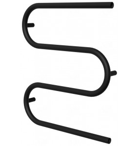 Чорна рушникосушка Змійка 3 RAL9005 575x500, black