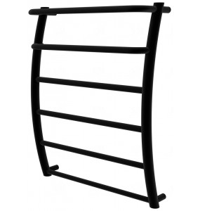 Чорна сушарка для рушників Breeze 6 RAL9005 драбинка 650x532, black
