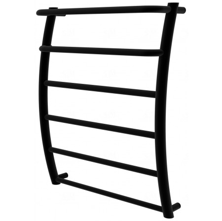 Чорна сушарка для рушників Breeze 6 RAL9005 драбинка 650x532, black