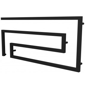 Рушникосушилка Phyton 8 чорна RAL9005 змійка 510x1100, black