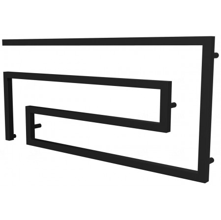 Рушникосушилка Phyton 8 чорна RAL9005 змійка 510x1100, black