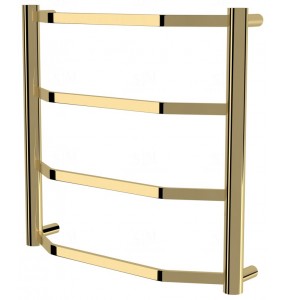 Золота рушникосушка Luxe 4 драбинка 450x482, gold