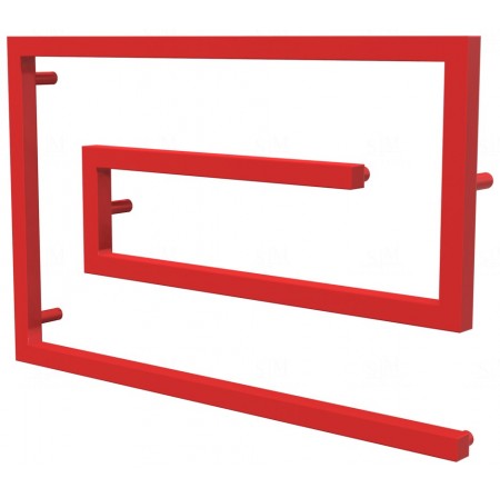 Червона рушникосушка Cyclone 7 RAL3020 змійка 510x800, red