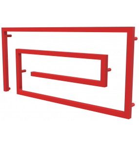 Сушарка для рушників Cyclone 8 червона RAL3020 змійка 510x1100, red