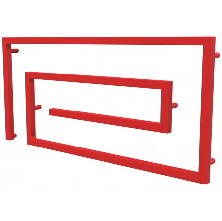 Сушарка для рушників Cyclone 8 червона RAL3020 змійка 510x1100, red